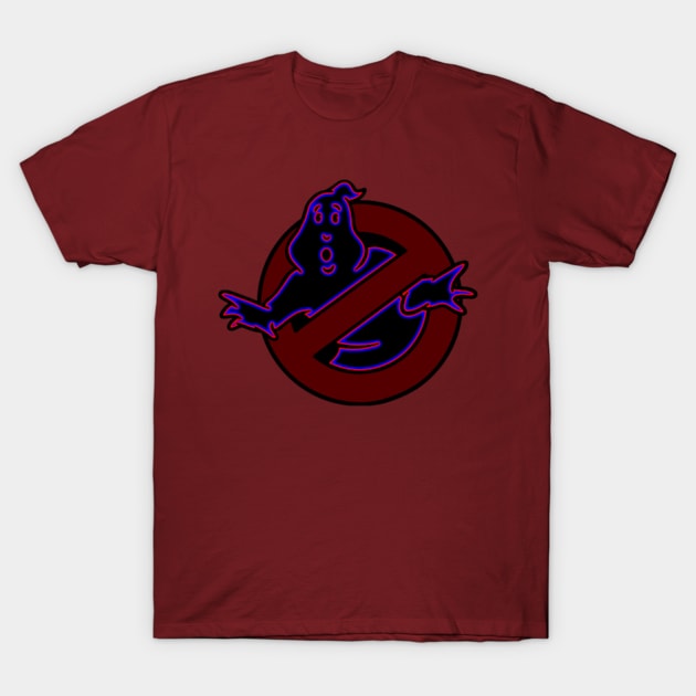 Ghostbusters Neon Glow Logo T-Shirt by TheMagicGhostbuster